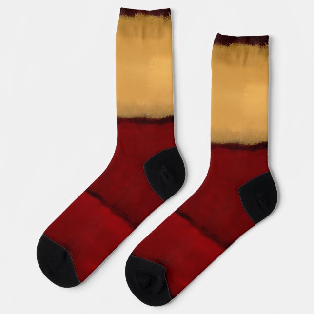 Mark Rothko Kunst im digitalen Stil 2 Socken (Linkes Detail)