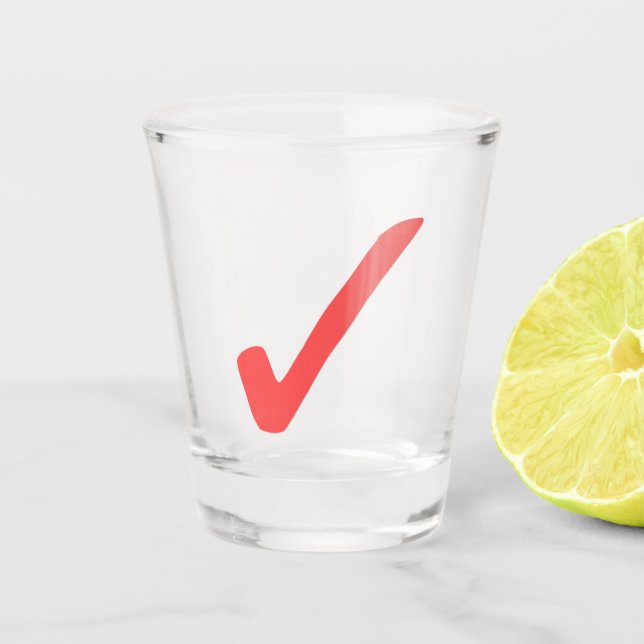 Mark Shot Glass - Fett & Graphic Karo Schnapsglas (Vorderseite)