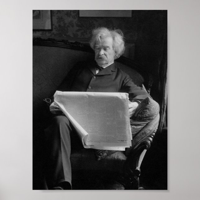 Mark Twain - amerikanischer Autor und Humorist Poster (Vorne)