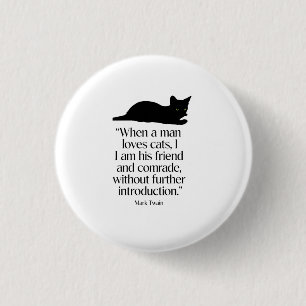 Mark-Twain-Katzenzitat-Button Button