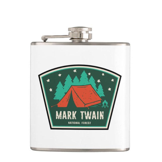 Mark Twain National Forest Camping Flachmann (Vorderseite)