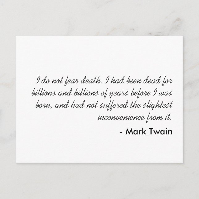 Mark Twain Postkarte (Vorderseite)