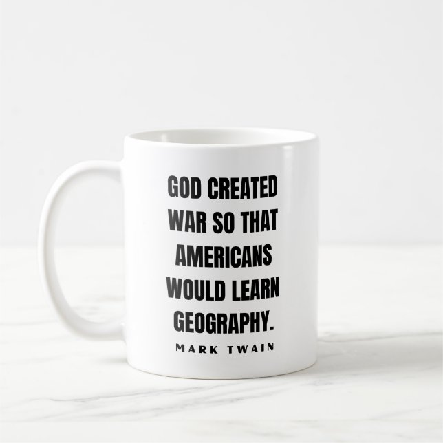 Mark Twain Witz Kaffeetasse (Links)