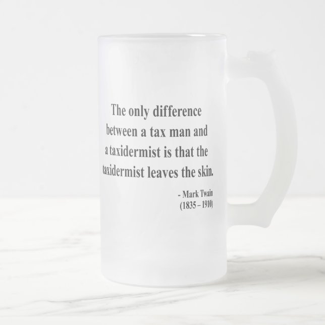 Mark Twain-Zitat 3a Mattglas Bierglas (Rechts)