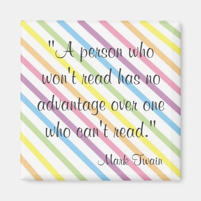 Mark Twain Zitat Magnet (Vorne)