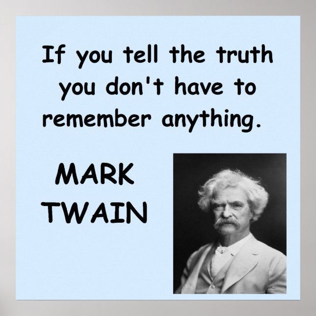 Mark Twain Zitat Poster (Vorne)