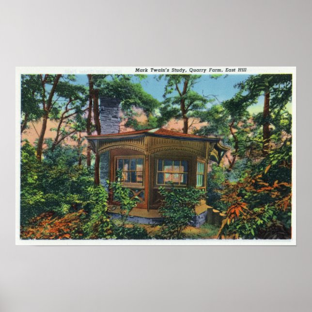 Mark Twains Studie auf Quarry Farm, East Hill Poster (Vorne)