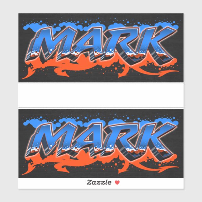 Mark Vorname Name Graffiti Aufkleber Sticker (Blatt)