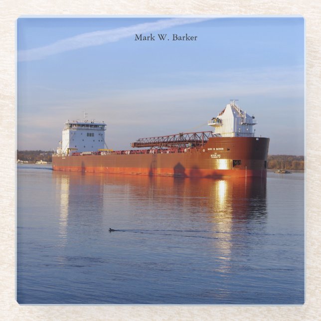 Mark W. Barker glass Untersetzer (Vorderseite)