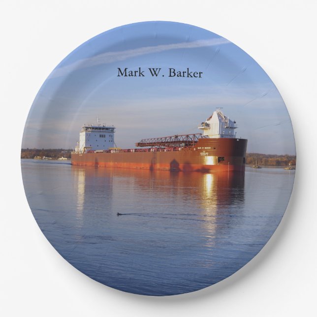 Mark W. Barker Papierplatte Pappteller (Vorderseite)