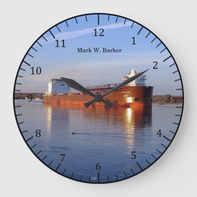 Mark W. Barker-Uhr Große Wanduhr (Vorderseite)