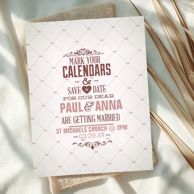 Mark Your Kalender Save the Date Wedding Einladung (Von Creator hochgeladen)