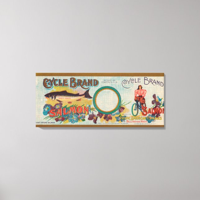 Marke für Lachs Leinwanddruck (Vorderseite)