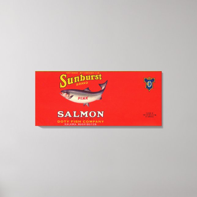 Marke für Lachs Leinwanddruck (Vorderseite)