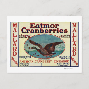 Marke Mallard Eatmor Cranberries Postkarte
