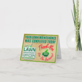 Marke "Original Lawn Enforcement Officer" Dankeskarte