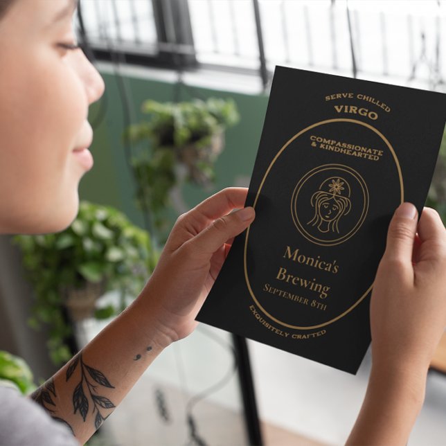 Marke, Zodiac-Zeichen, Jungfrau anpassbar Postkarte (Von Creator hochgeladen)