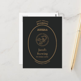 Marke, Zodiaka-Zeichen, Skorpio anpassbar Postkarte