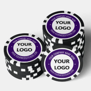 Marken-Geschäft-Logo-Text Poker Chips Vorlage