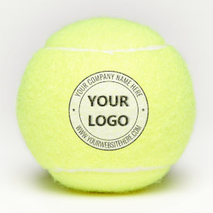 Marken-Logo-Textvorlage für Tennisbälle im Geschäf