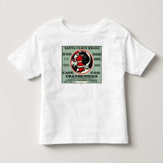 Marken-Moosbeeraufkleber Cape Cods Weihnachtsmann Kleinkind T-shirt (Vorderseite)