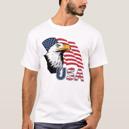 Marken-Patriotisches-Weißkopfseeadler-T-Shirt – Am T-Shirt
