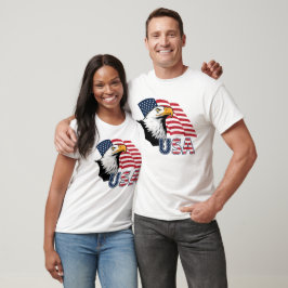 Marken-Patriotisches-Weißkopfseeadler-T-Shirt – Am T-Shirt