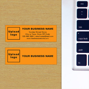 Markenbezeichnung auf orangefarbener Farbkarte kle Mini Visitenkarte