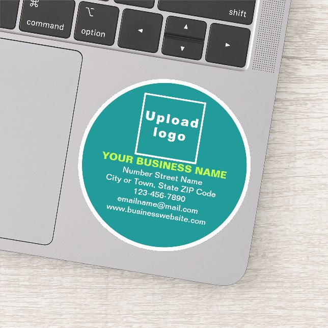 Markenbezeichnung für Aquamarine grüne Vinyl-Aufkl Aufkleber (Detail)