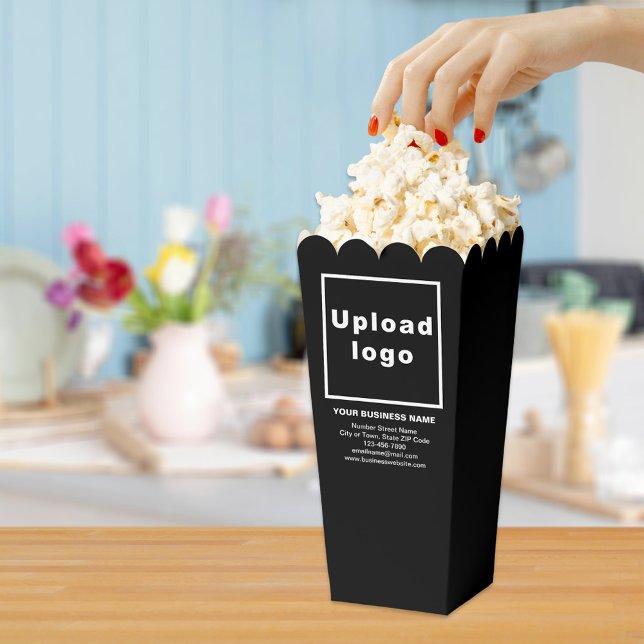 Markenbezeichnung für Black Popcorn Geschenkschachtel (Business brand on black popcorn box)