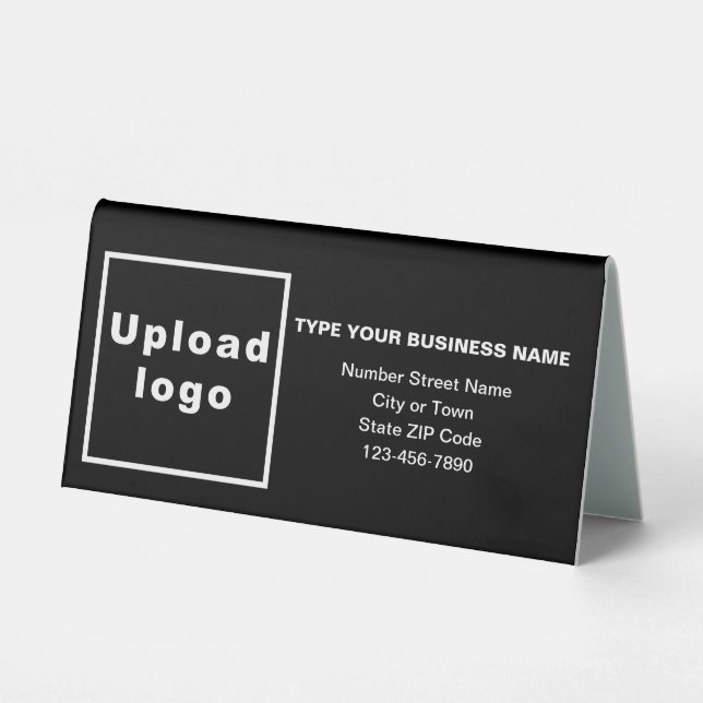 Markenbezeichnung für "Black Small Table Sign" Tischaufsteller (Vorderseite)