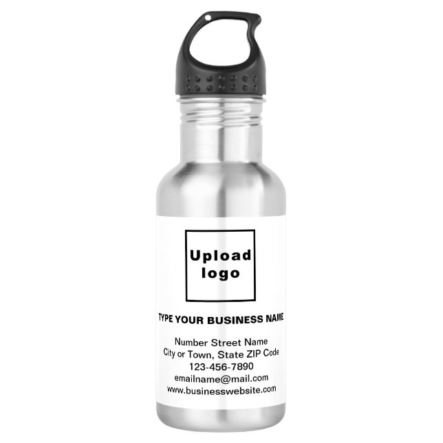 Markenbezeichnung für Edelstahl-Wasserflasche Edelstahlflasche (Vorderseite)