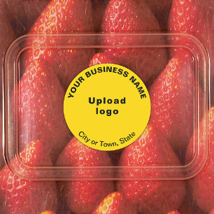 Markenbezeichnung für gelbe Kreislaufkleber Etiketten