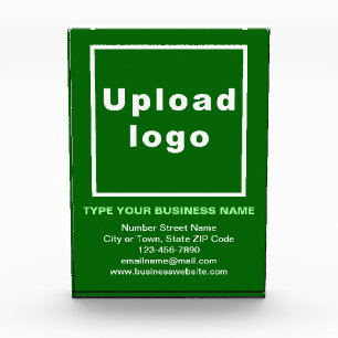 Markenbezeichnung für grünes Portrait-Rechteck Fotoblock
