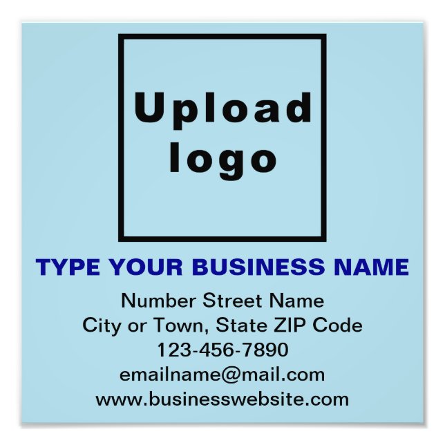 Markenbezeichnung für hellblaues Foto am Platz (Vorne)