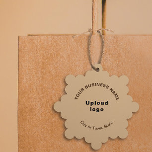 Markenbezeichnung für hellbraunes Schneeflockenpap Ornament Karte