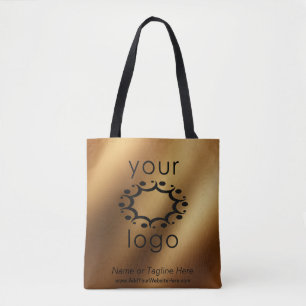 Markenbezeichnung mit Ihrem Logo über glatte Imit Tasche