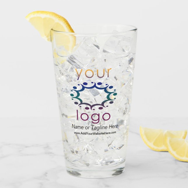 Markenbezeichnung mit Ihrem Logo und individuelle  Glas (Vorderseite Ice)