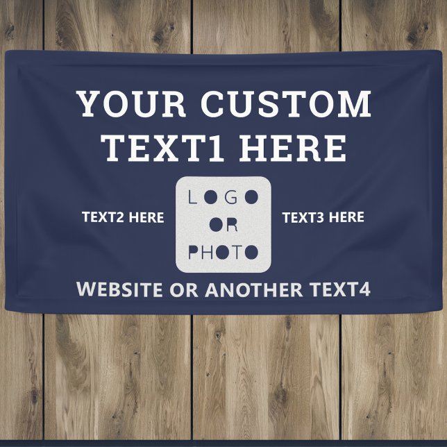 Markenbezeichnung Navy Blue Modern Simple Business Banner (Von Creator hochgeladen)