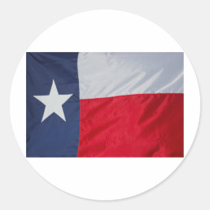 Markenbezeichnung New Texas Flag Runder Aufkleber