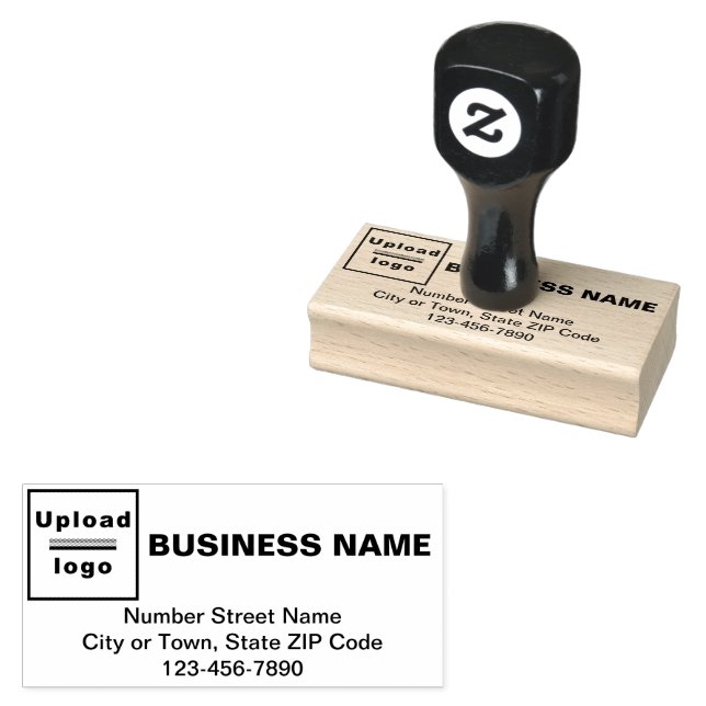 Markenbezeichnung Rectangle Form Holz Briefmarke Gummistempel (Stempel)