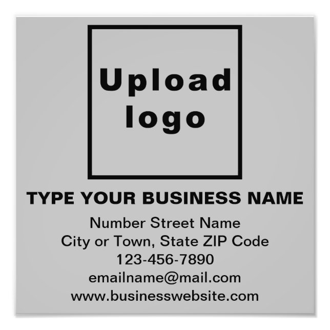 Markenbezeichnungen auf Gray Square Foto Print (Vorne)