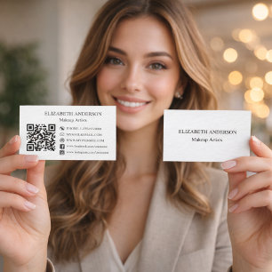 Markenfarbe Qr Code Socal Media Premium Visitenkarte