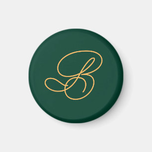 Markenlogo-Monogramm Anfangsbuchstabe Grün Magnet
