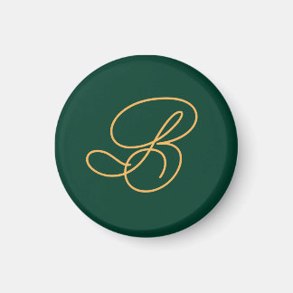 Markenlogo-Monogramm Anfangsbuchstabe Grün Magnet
