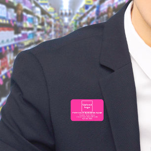 Markenname Rosa Rectangle Namensschild
