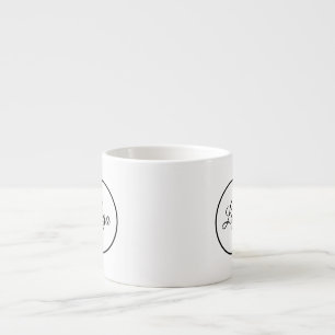Markenwerbung für einfache Typografie-Logos Espressotasse