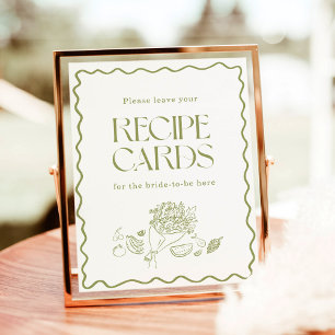 Markenzeichen für Bridal Recipe Cards Poster