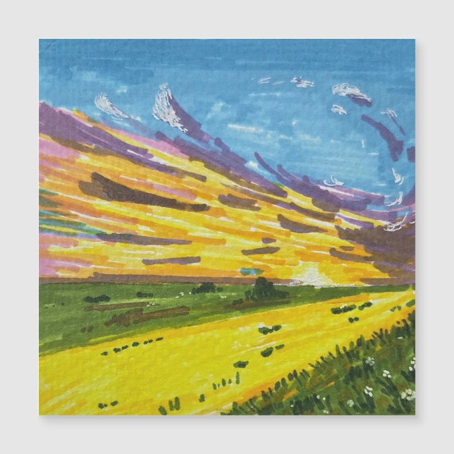 Marker Landscape Painting  Magnetkarte (Vorderseite)