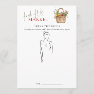 Market Guess the Dress Brautparty Game Card Einladung